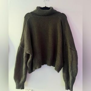 Dark grey turtle neck sweater